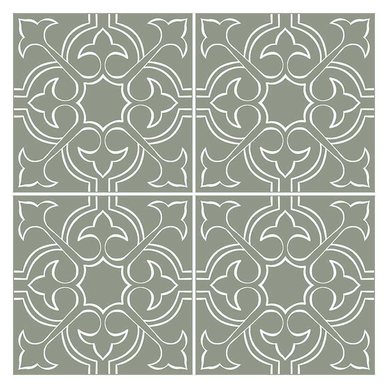 Dekorfliese Retro Patchwork Twist Green Evo 20 x 20 cm