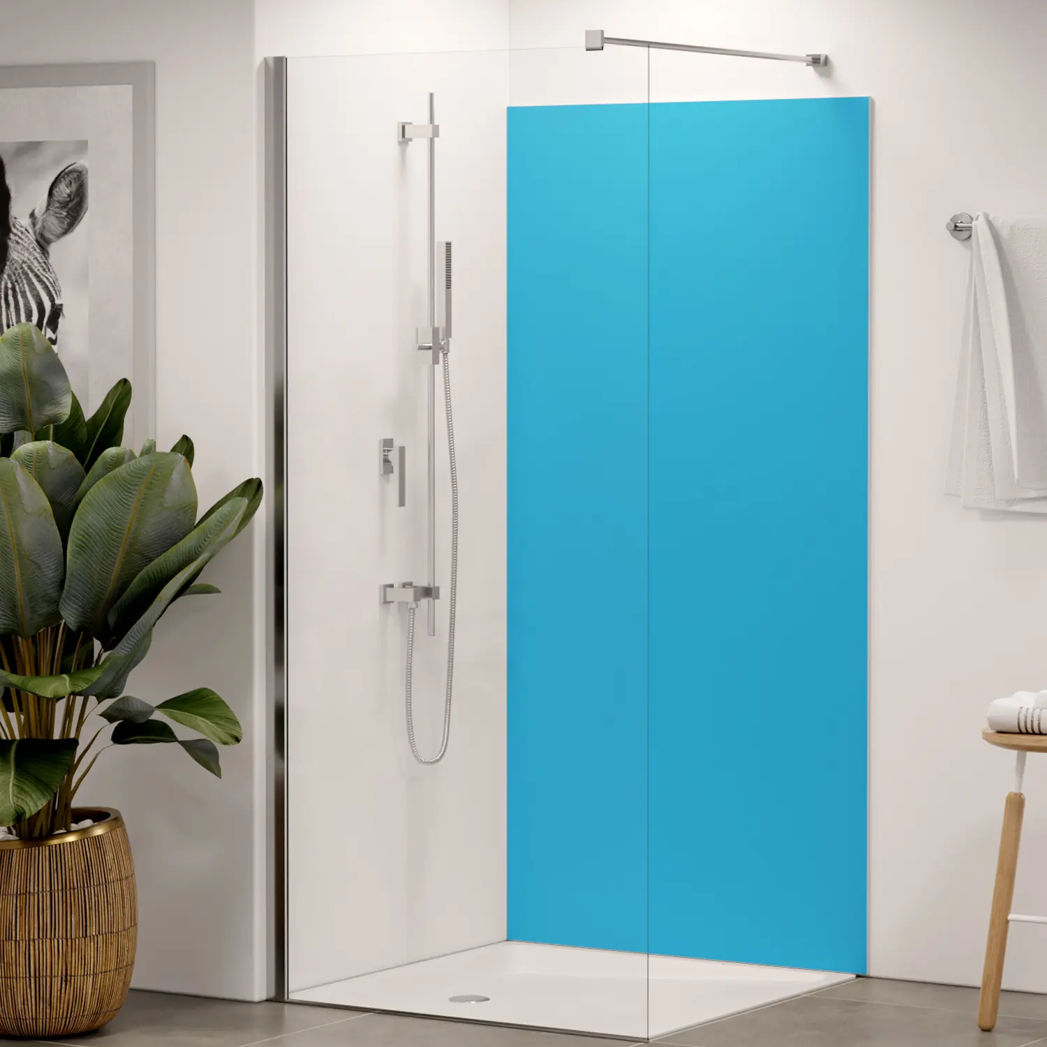 Duschrückwand Basics hellblau