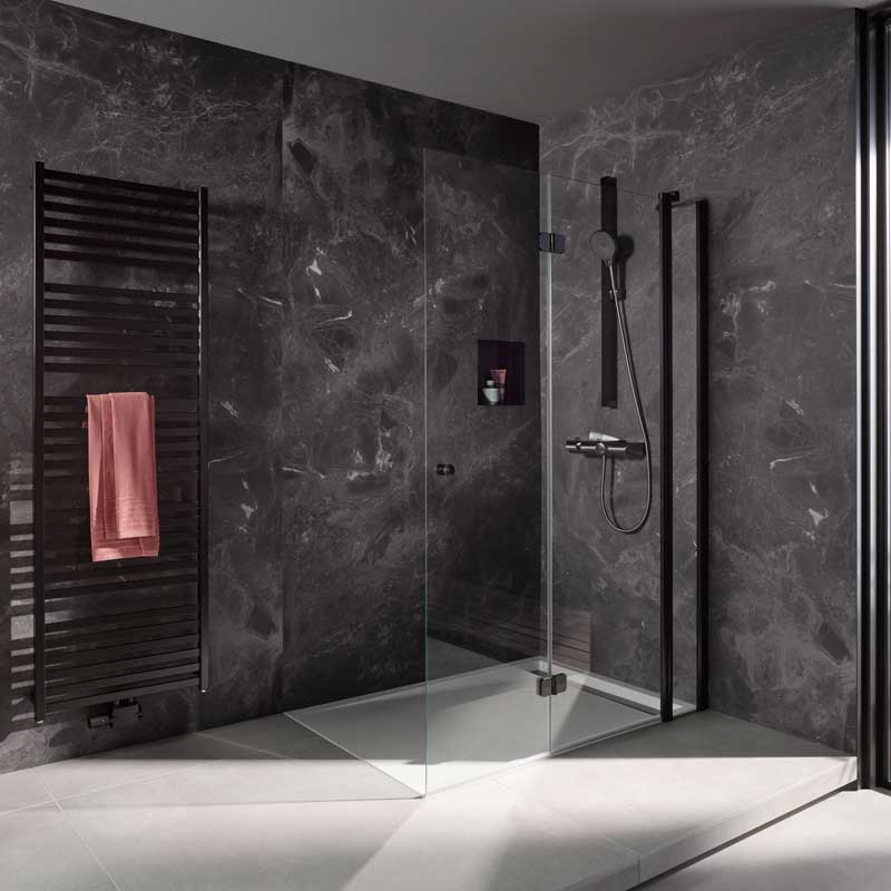 HSK Walk IN Exklusiv 2.0 Drehfalttür an Nebenteil 140 cm