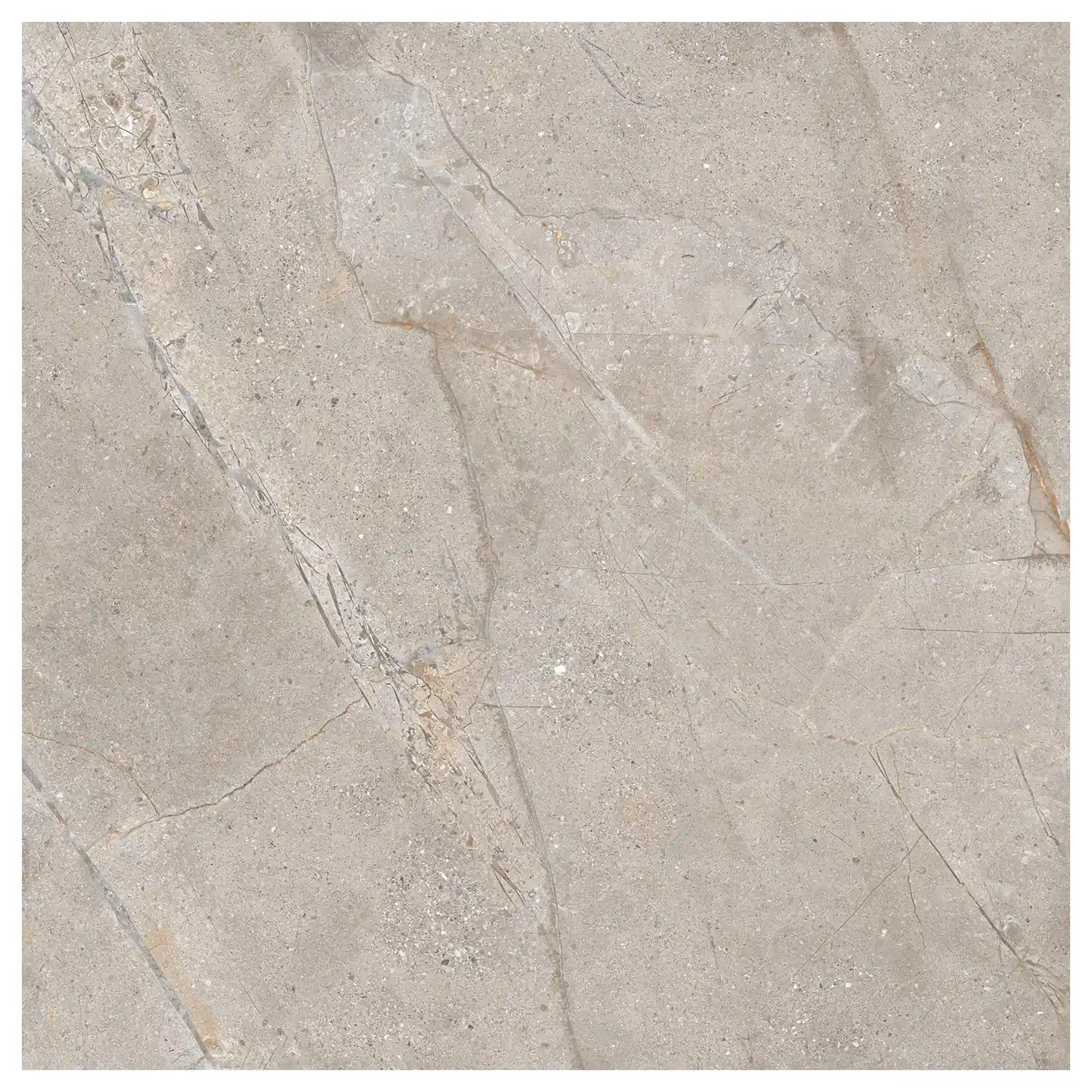Steinoptik Fliese Crust Taupe 120 x 120 cm