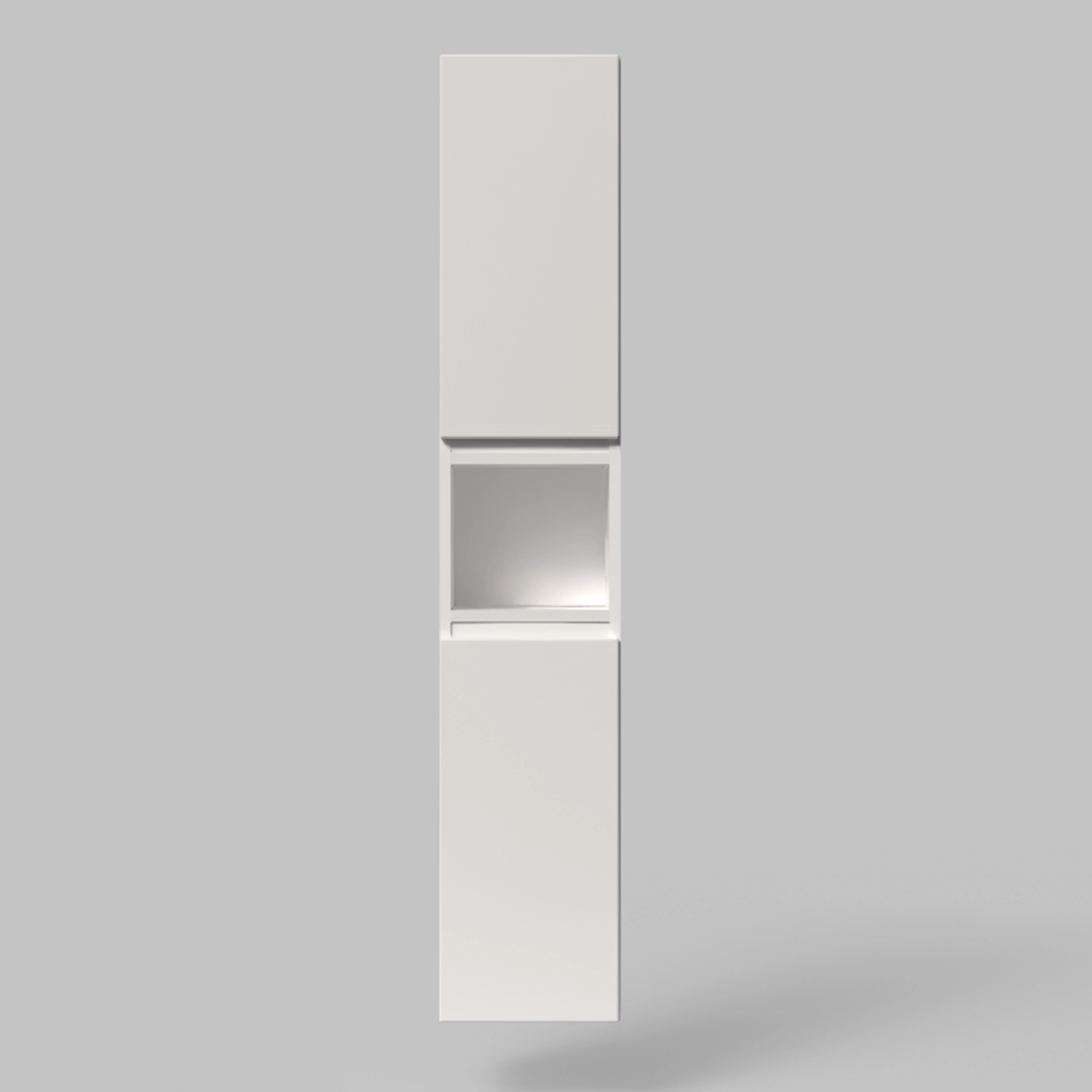 Laguna Hochschrank mit 2 Türen grifflos mit Wäschekippe