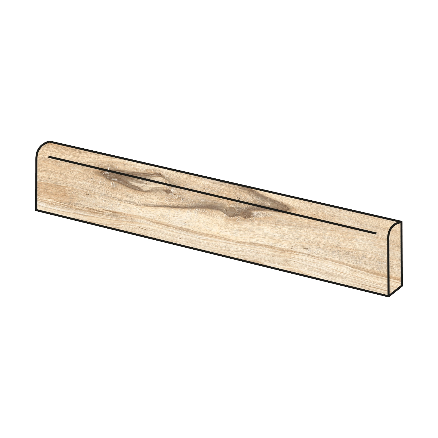 Holzoptik Sockel Oku Vintage Maple 8 x 45 cm