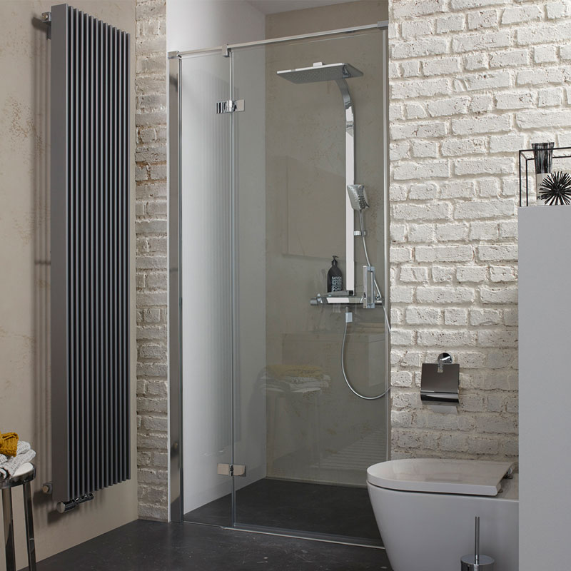 HSK Atelier Plan Drehtür an Nebenteil Nische 80 cm