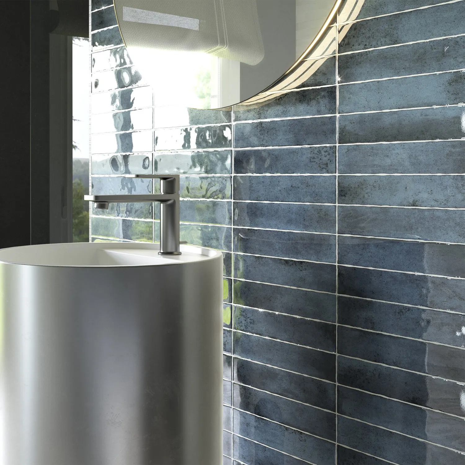 Wandfliese Brick Kalon Blue 5 x 25 cm