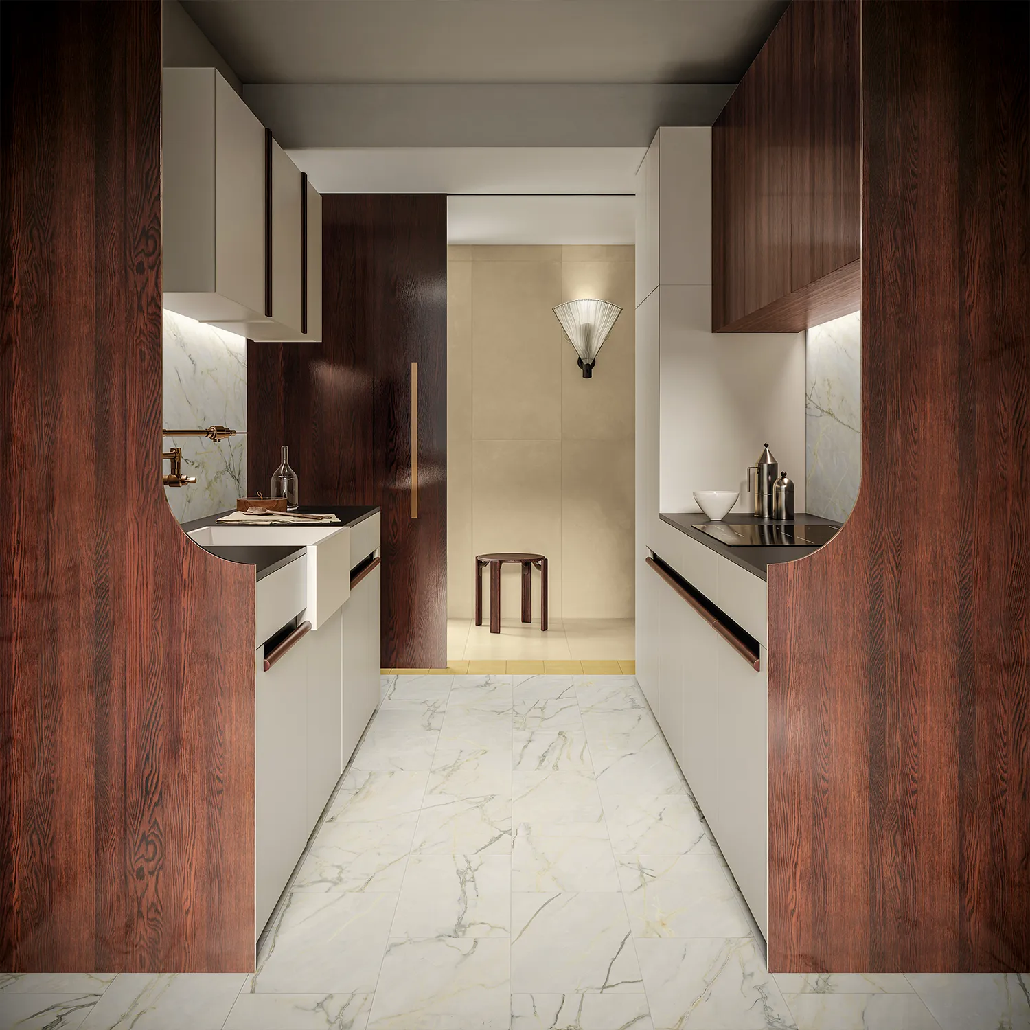 Marmoroptik Fliese Verde Orientale 30 x 60 cm