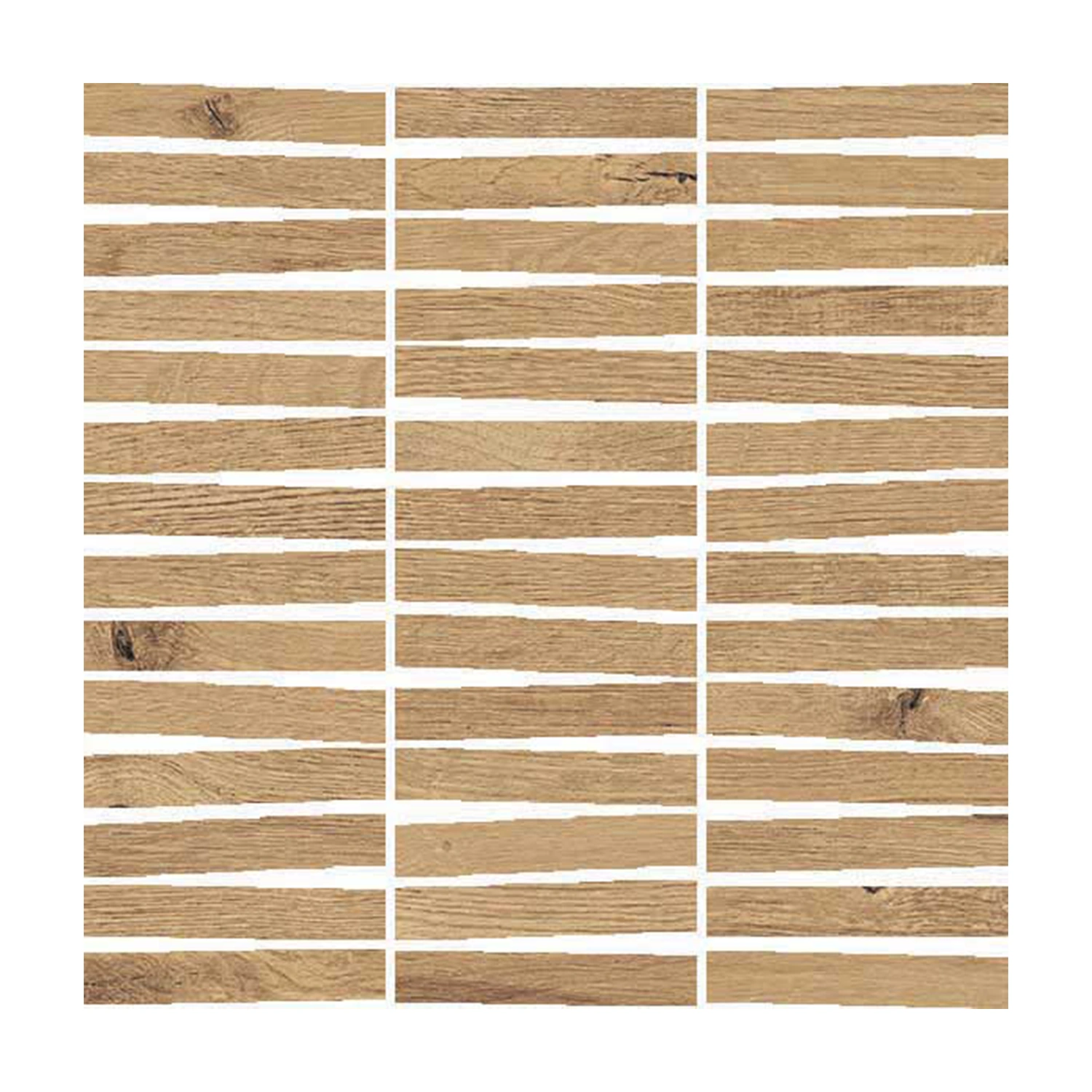 Holzoptik Mosaikfliesen Cercom Bark Mosaico Stick Ash