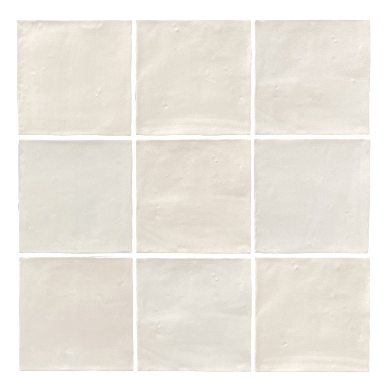 wow zellige white matt Wandfliese 12,5 x 12,5 cm Muster