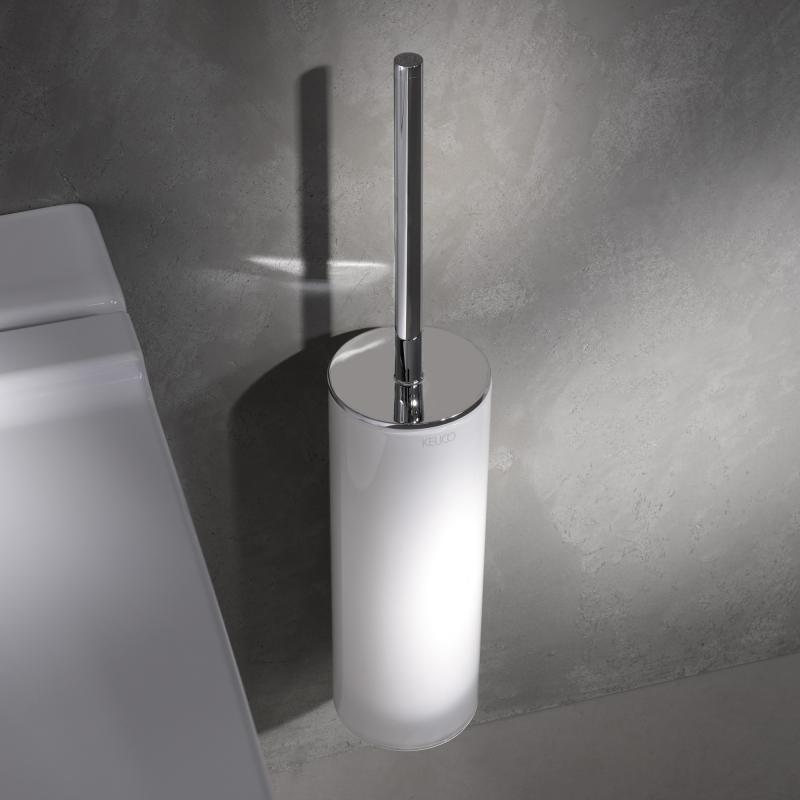 Keuco Edition 400 Toilettenbürstengarnitur Kristallglas mattiert
