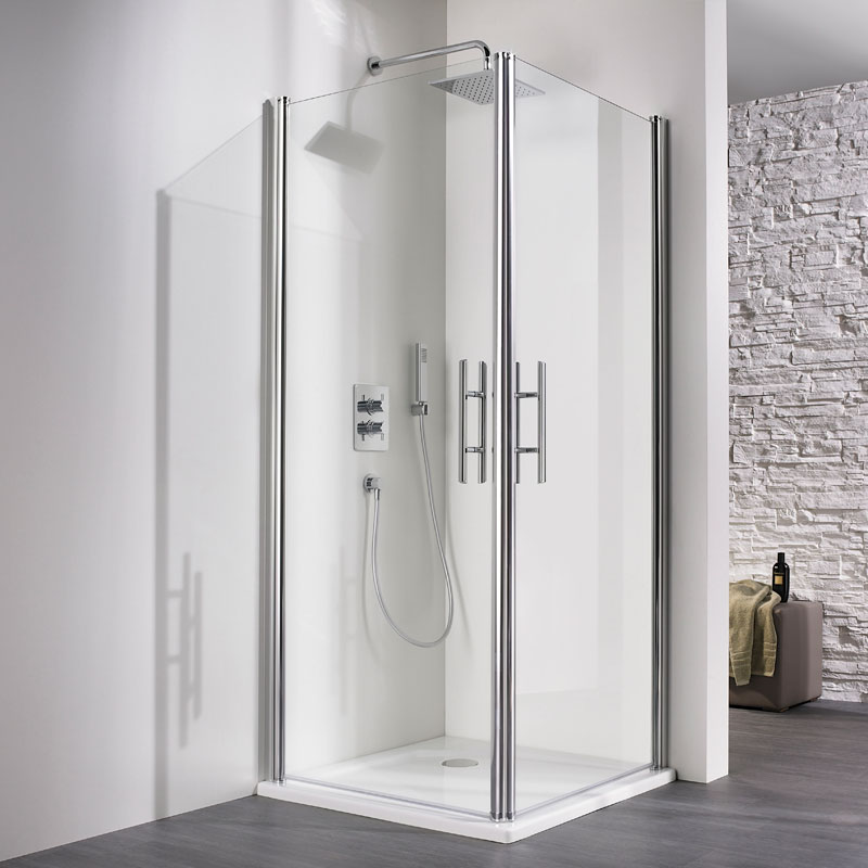 HSK Exklusiv Eckeinstieg Duschkabine 2-teilig 75 x 90 cm