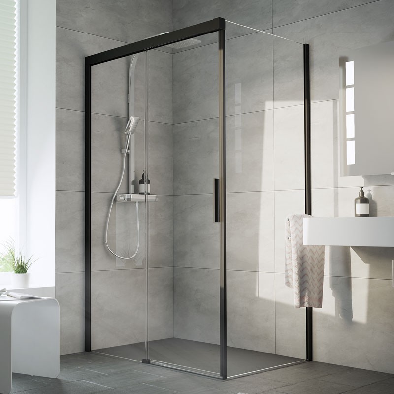 HSK Atelier Plan Schiebetür 2-teilig mit Seitenwand 100 x 90
