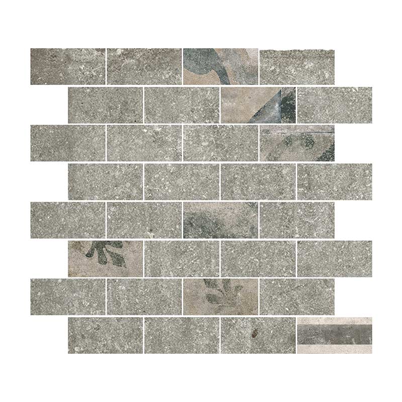 Mosaikfliesen Ricchetti Heritage Deco Cendre 3,95 x 8,1 cm