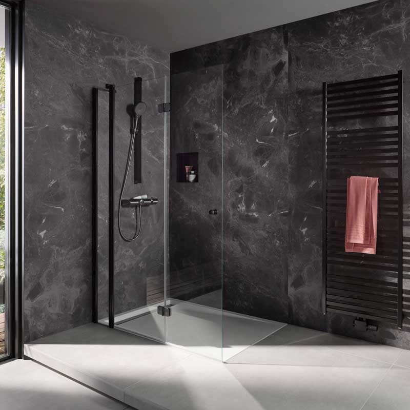 HSK Walk IN Exklusiv 2.0 Drehfalttür an Nebenteil 120 cm