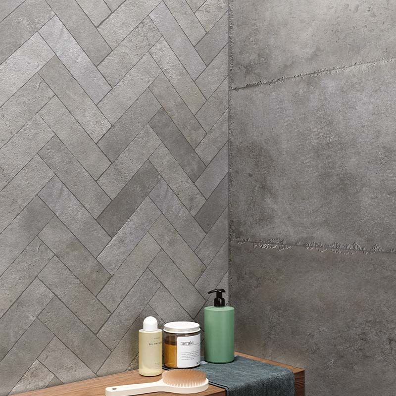 Steinoptik Bodenfliese Castelli Cenere 5 x 20 cm