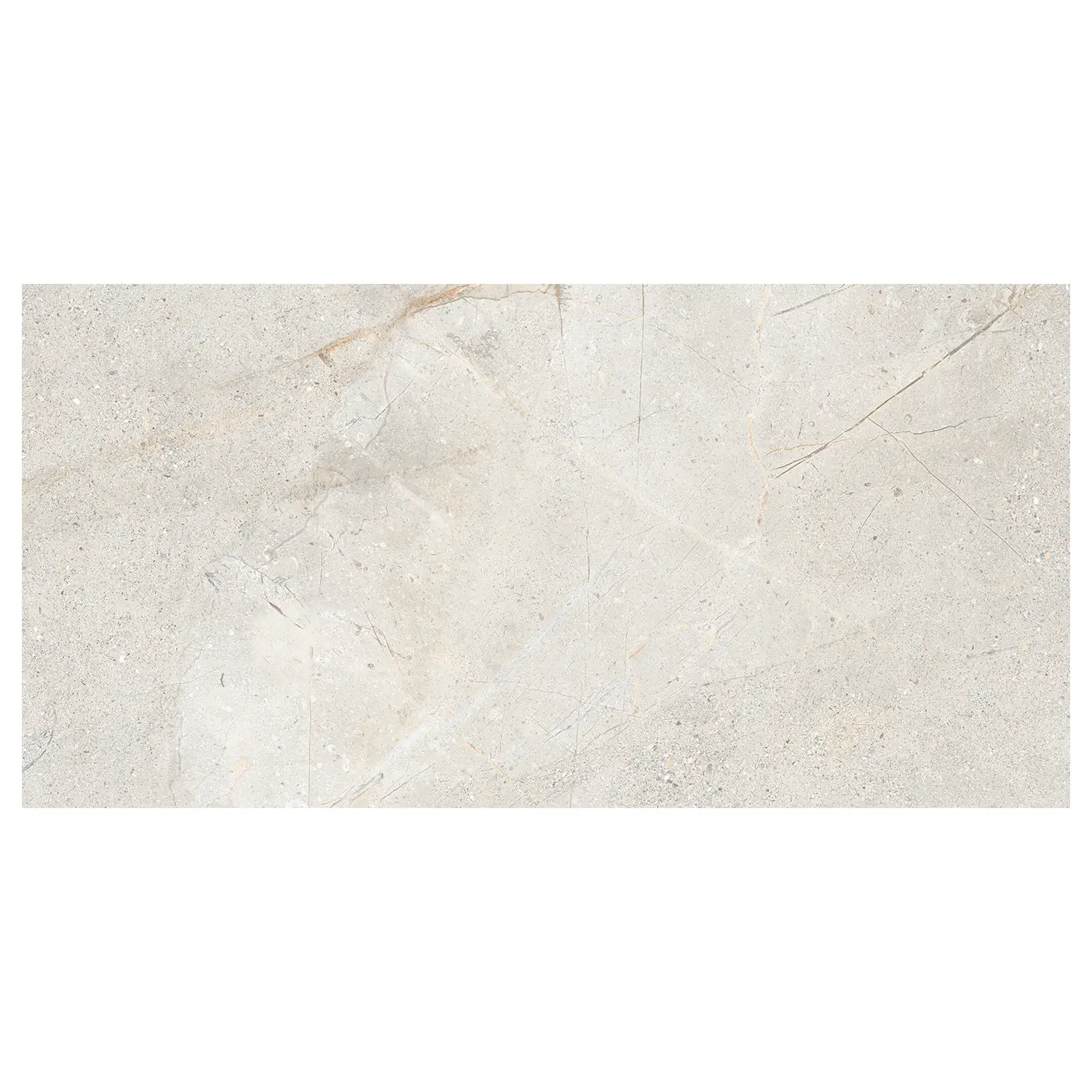 Steinoptik Terrassenplatte Crust Light Grey 60 x 120 cm