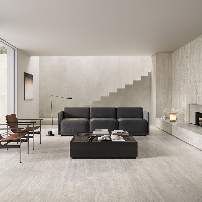 Travertin Optik Fliese Grigio Vein Cut 60 x 120 cm