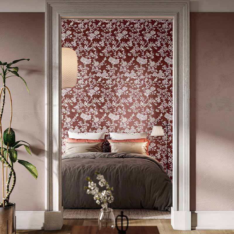 Dekorfliese CIR Chromagic Floral Bordeaux 60 x 120 cm