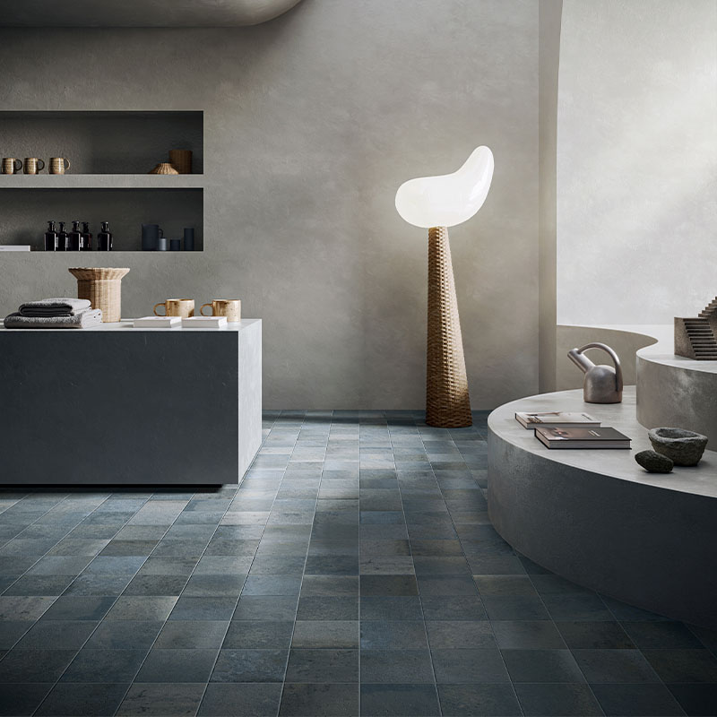 Cotto-Optik Fliese CIR Italica Terra Blu 20 x 20 cm