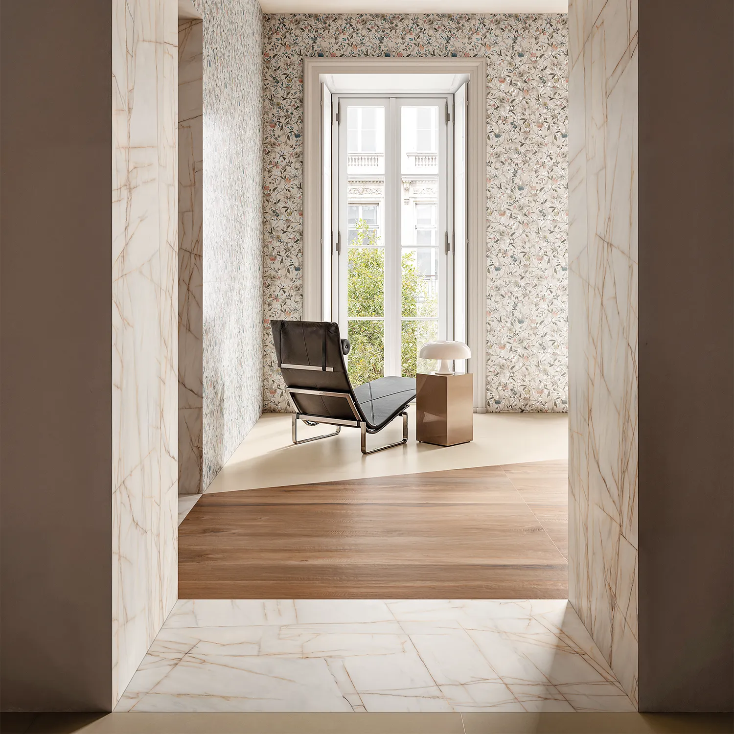 Marmoroptik Fliese Rosa Bellissimo 60 x 120 cm