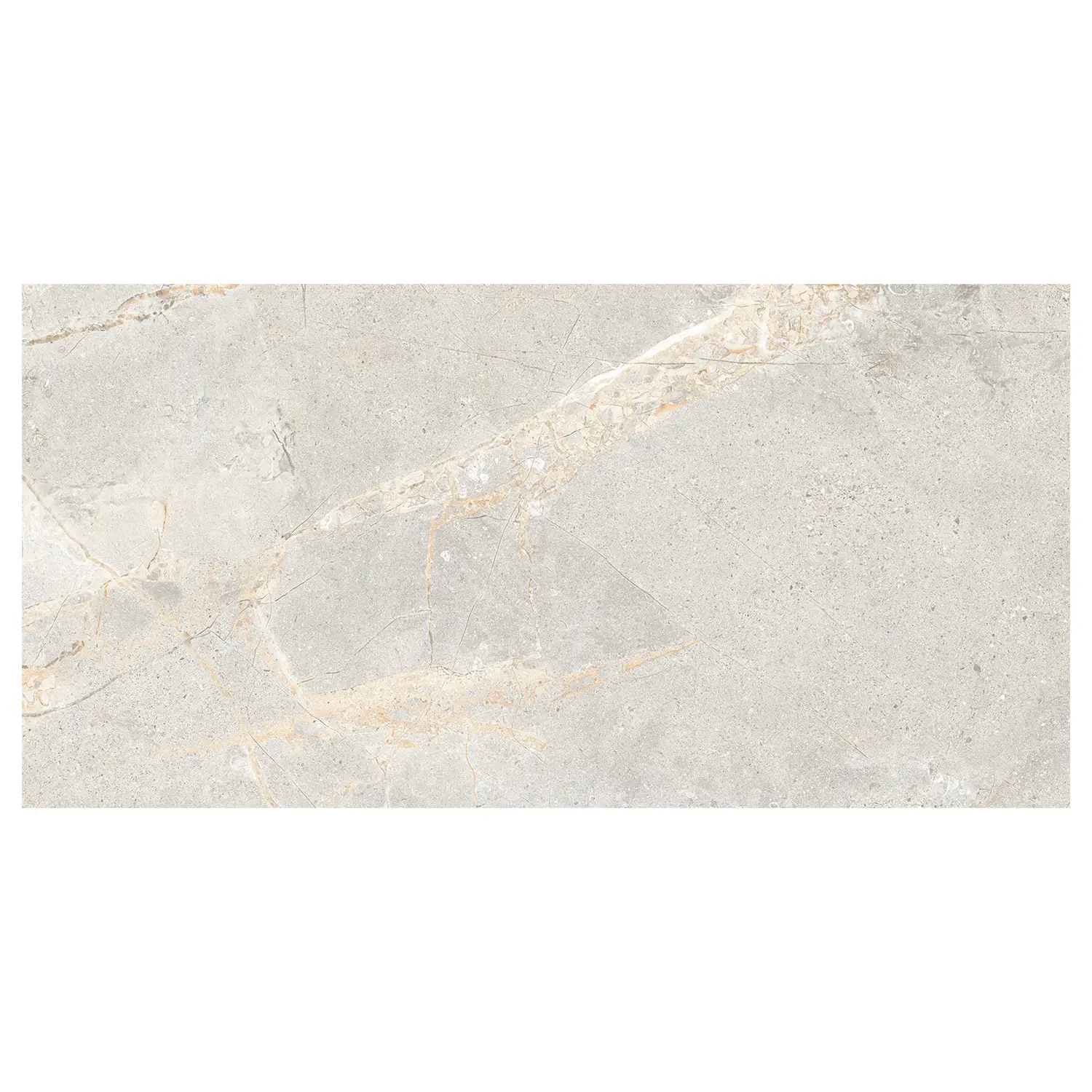 Steinoptik Terrassenplatte Crust Light Grey 60 x 120 cm