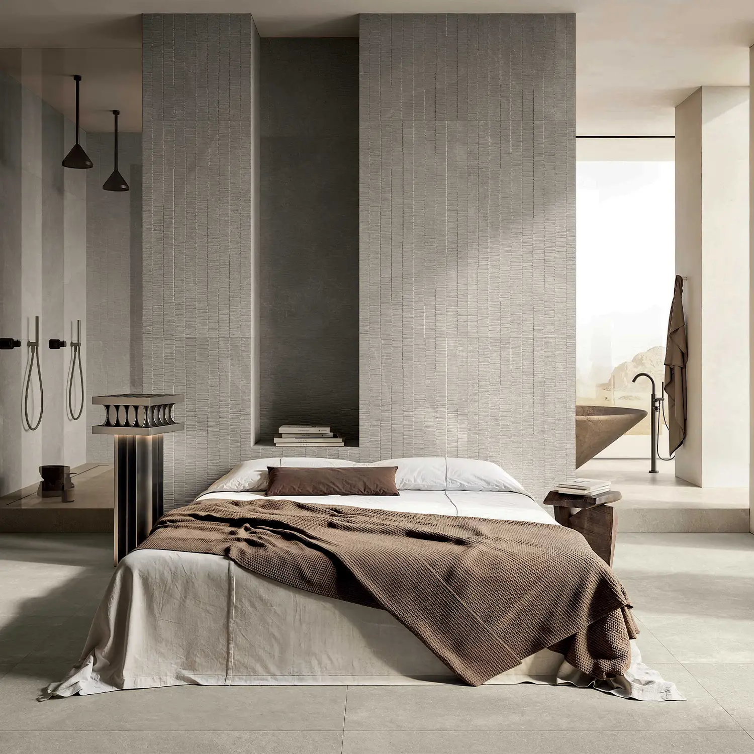 Steinoptik Fliese Petra Millerighe Beige 60 x 120 cm