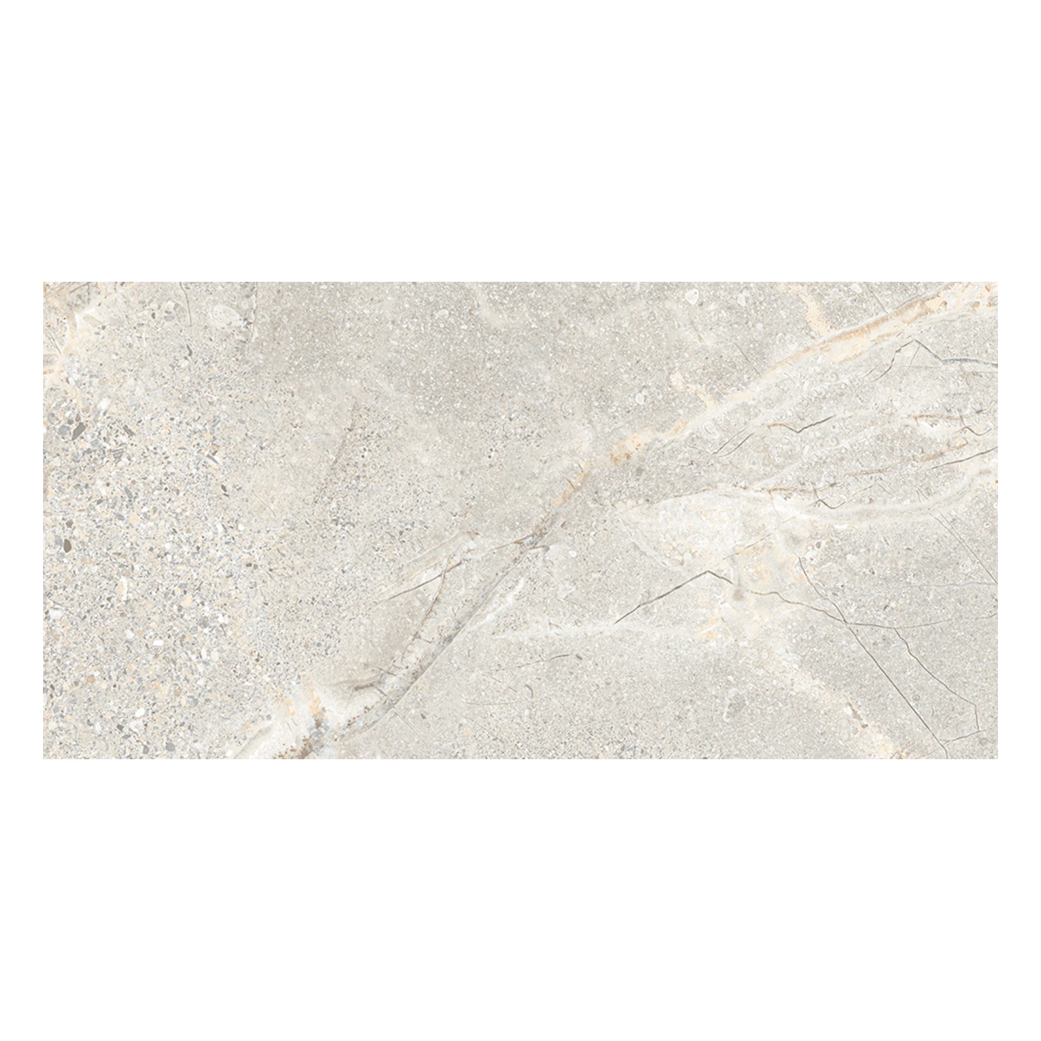Steinoptik Fliese Crust Light Grey 30 x 60 cm Musterfliese