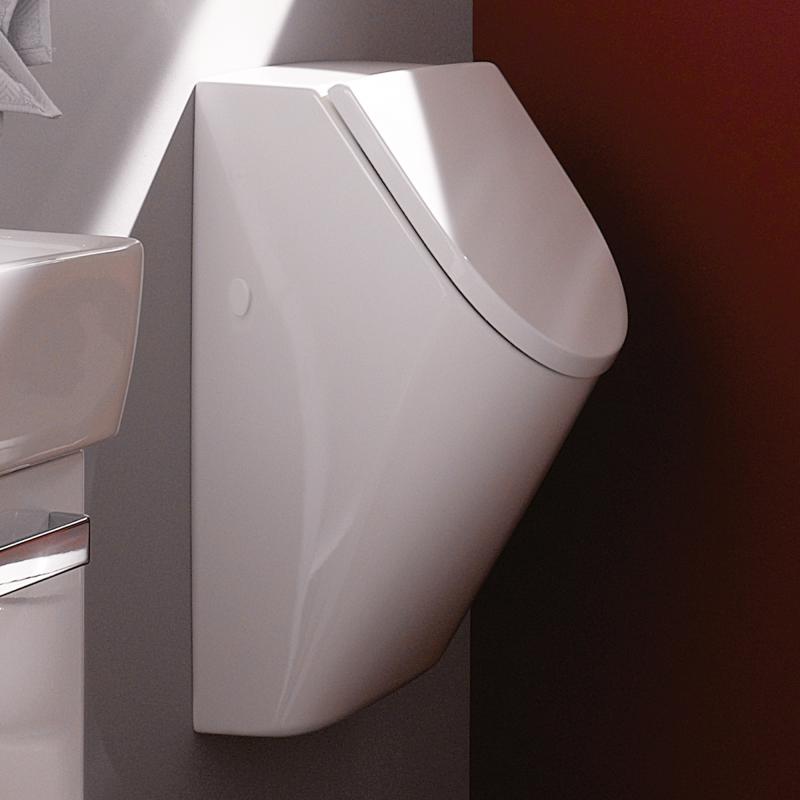 Geberit Renova Plan Urinal mit Deckel Zulauf von hinten