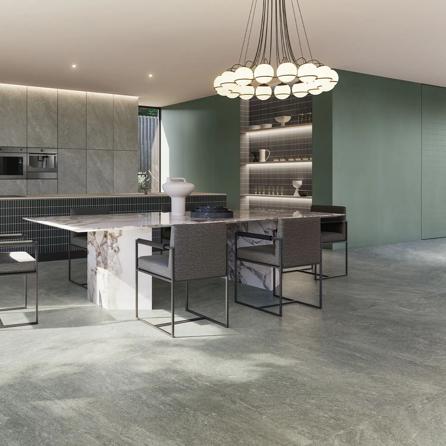 Steinoptik Fliese Origins Silver 120 x 120 cm