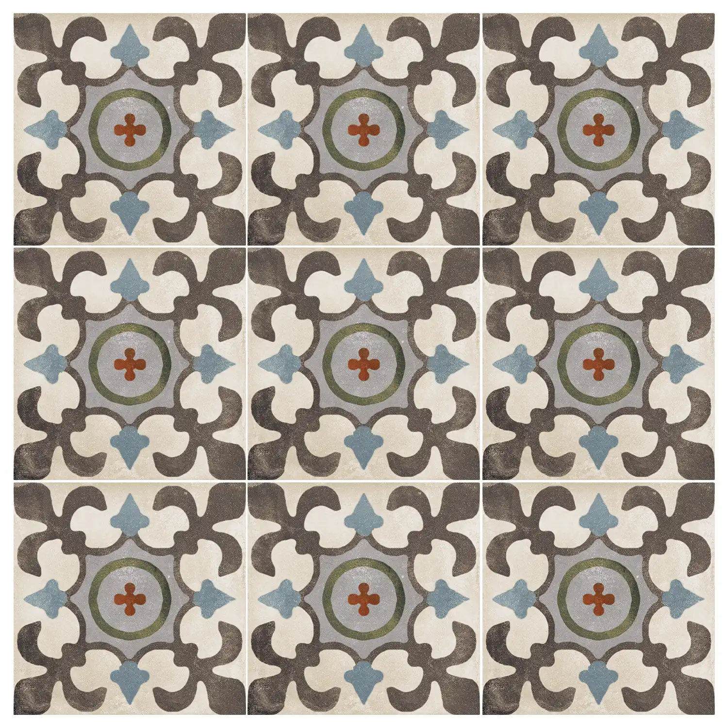 Jugendstil Fliese Design Evo Palazzo Ducale F 20 x 20 cm