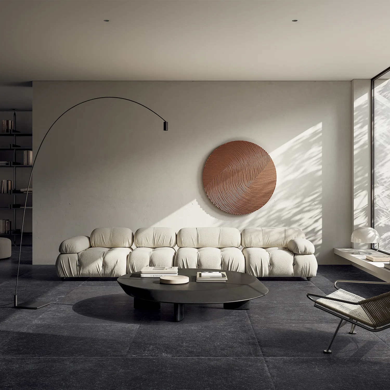 Rustikale Steinoptik Fliese Stone Pit Thunder 100 x 100 cm