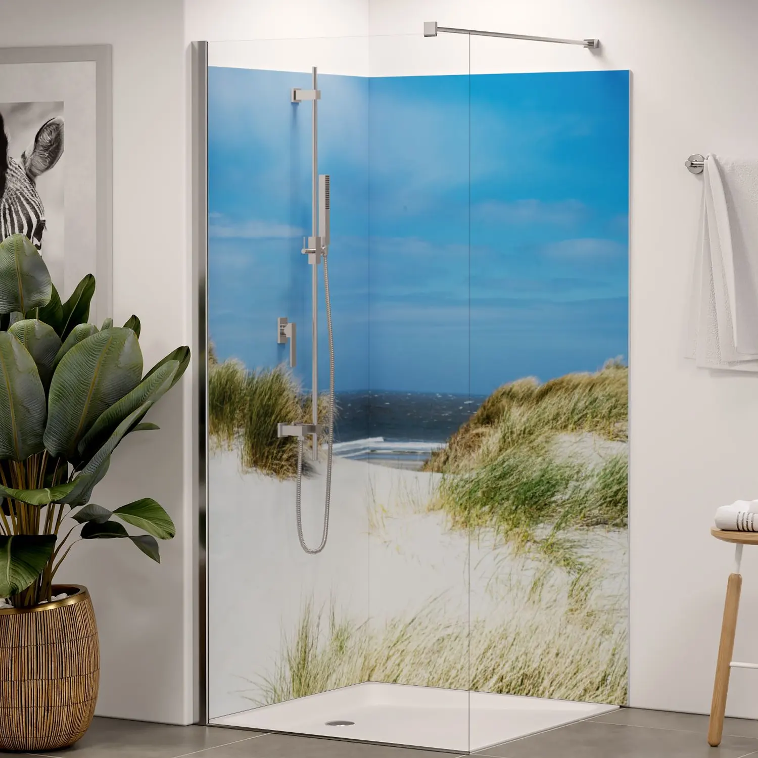 Duschrückwand Naturdekor Nordsee