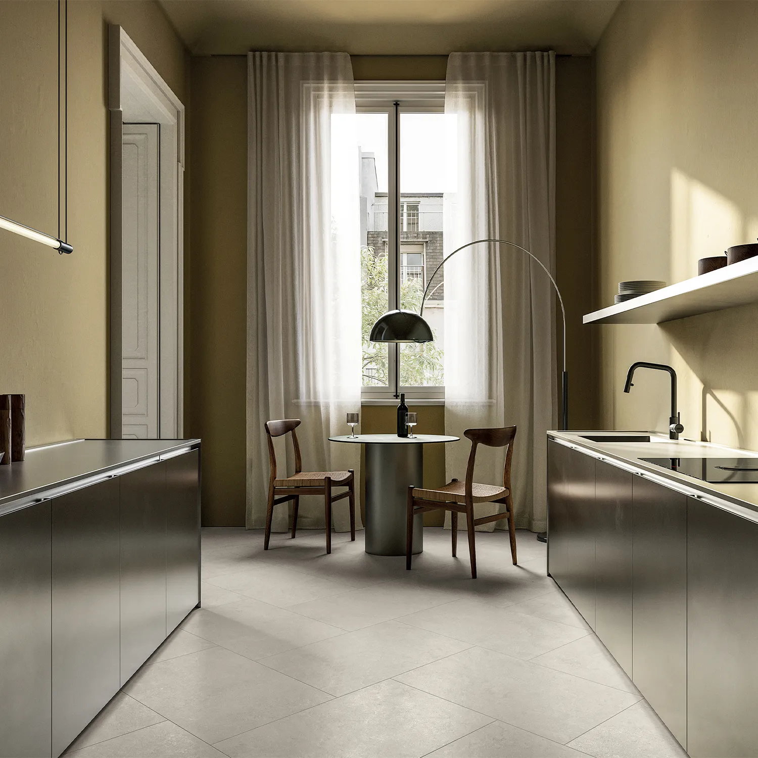 Steinoptik Bodenfliese Portland Bianco 60 x 90 cm