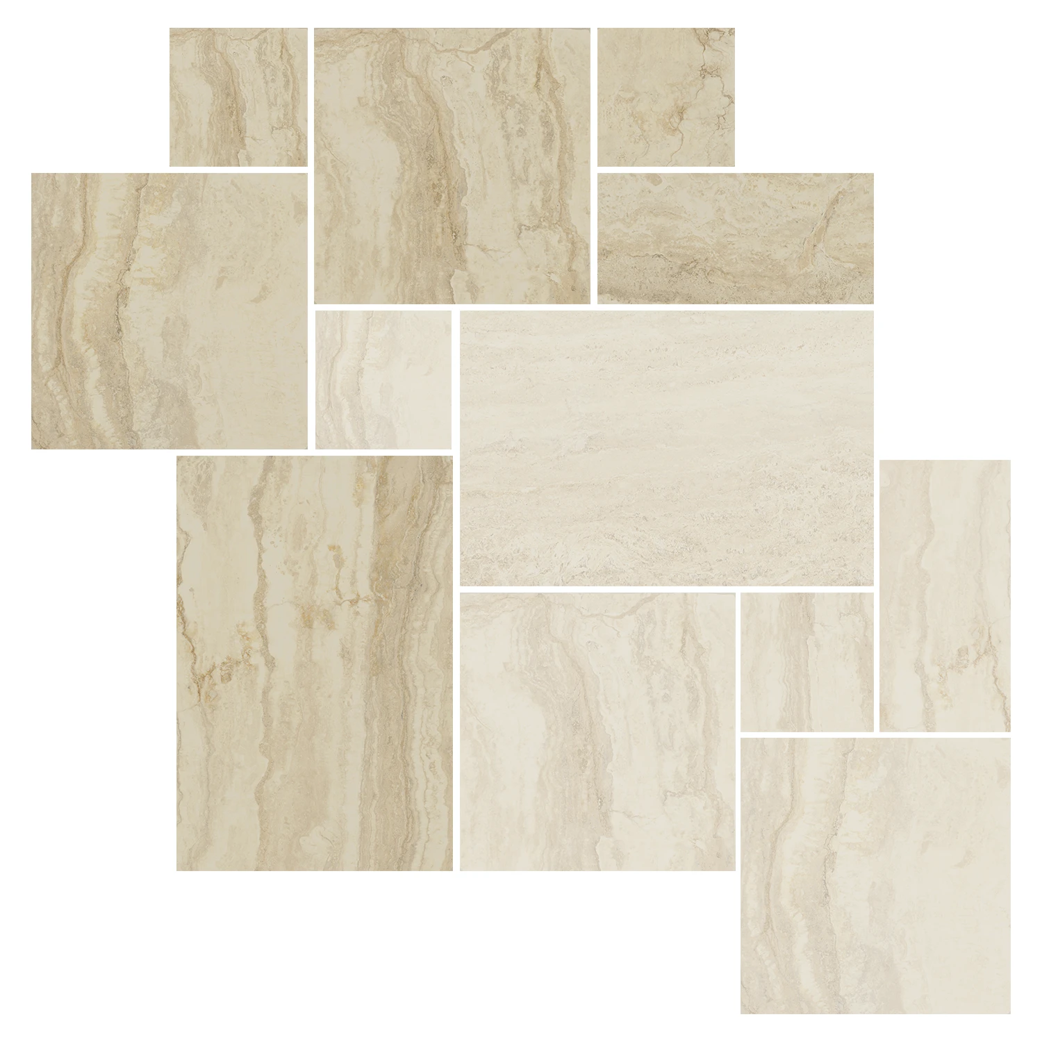 Römischer Verband Steinoptik Rustikal 39 Opus Beige R11