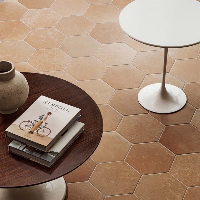 Cotto Sechseck Fliese CIR Italica Terra Dolce 24 x 27,7 cm