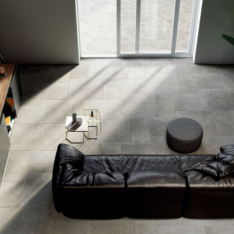 Steinoptik Bodenfliese Castelli Cenere 60 x 60 cm