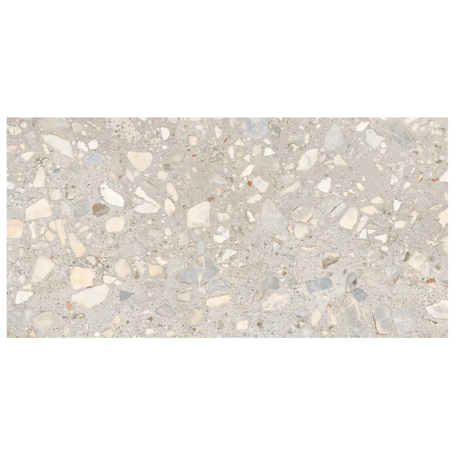Terrazzo Fliese Shell Grey 60 x 120 cm