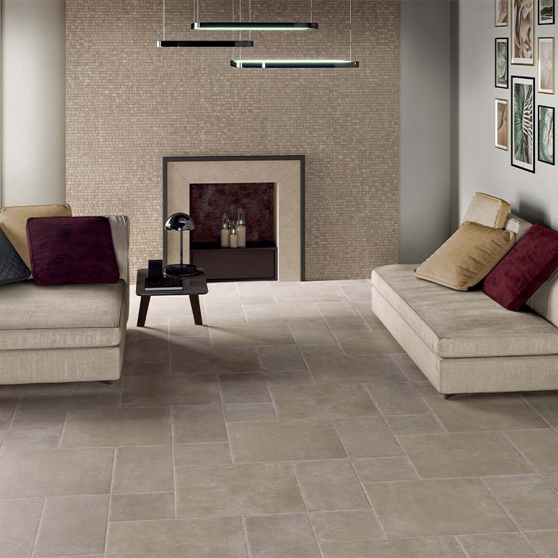 Steinoptik Bodenfliese Castelli Tabacco 30 x 60 cm