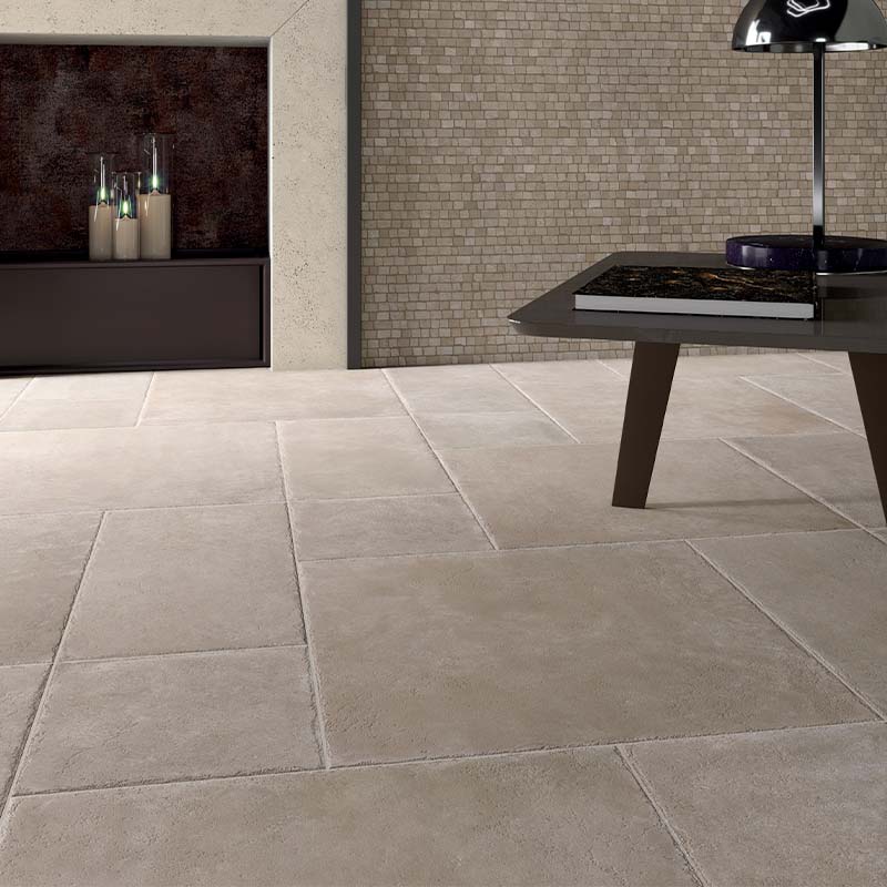 Steinoptik Bodenfliese Castelli Tabacco 60 x 60 cm