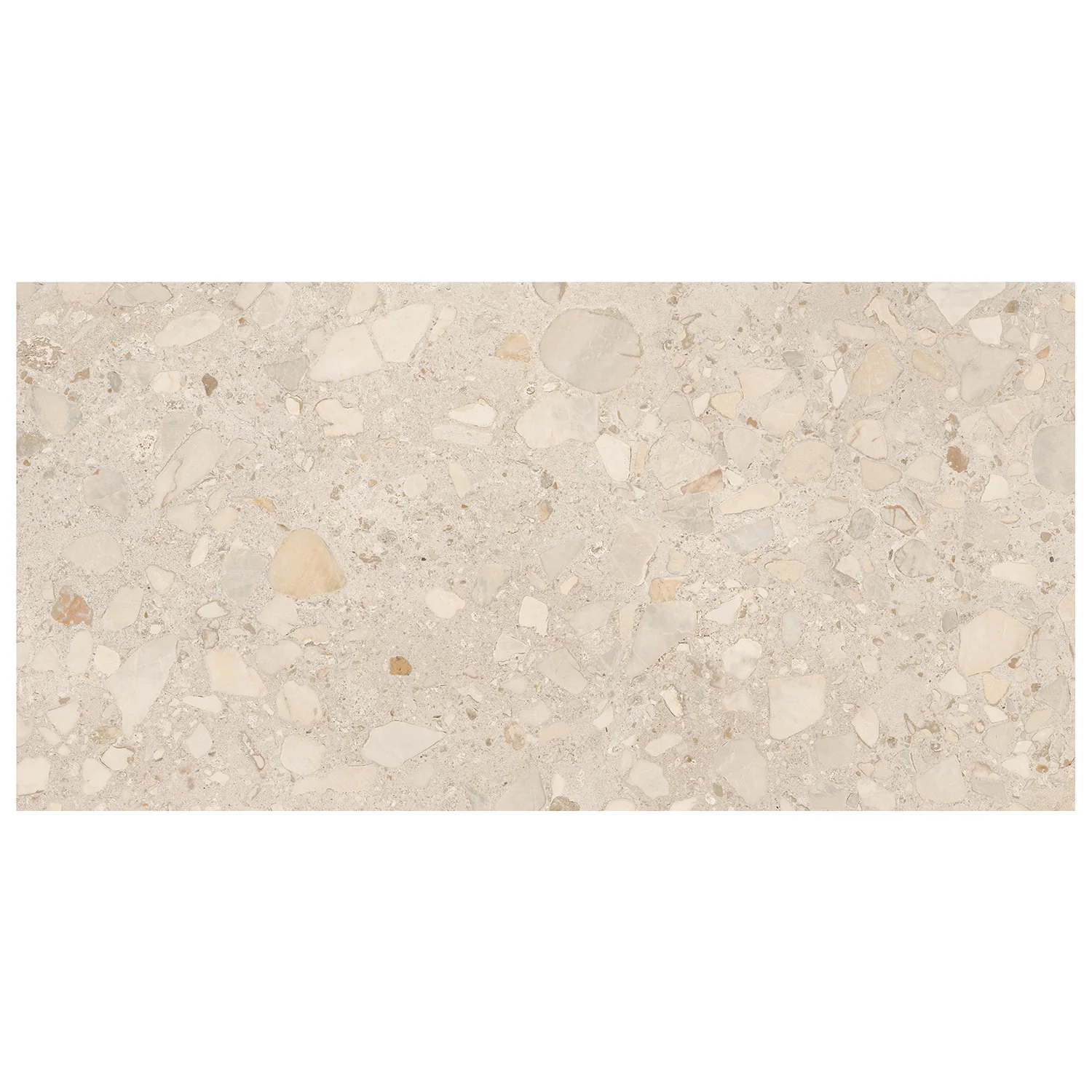 Terrazzo Fliese Shell Beige Light 60 x 120 cm