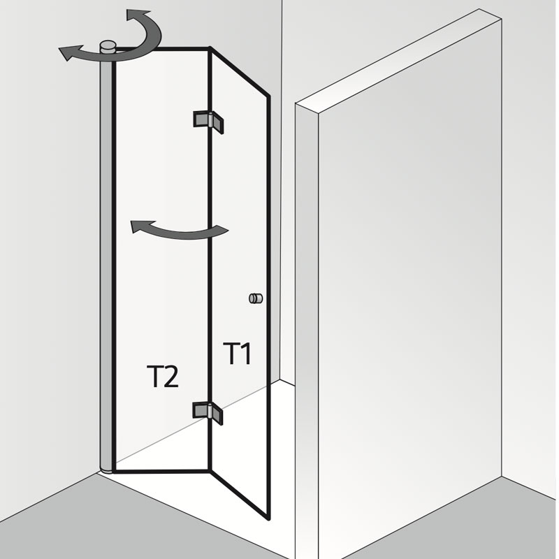 Hsk Atelier Plan Drehfaltt R Nische Cm Mit Edelglas Esg Klar